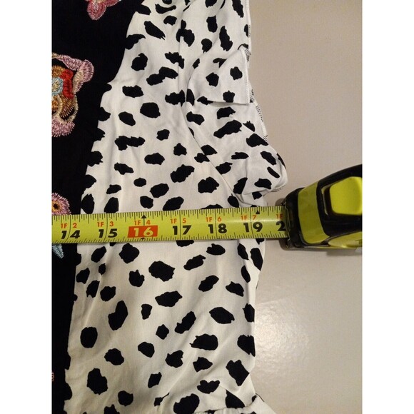 Kirundo Womens Embroidered Floral Leopard Ruffled‎ Cap Sleeve Soft  Dress Size M - Picture 6 of 8